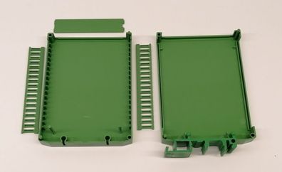 ABS Kunststoff Gehäuse CM36-GN grén 112x82x22,5mm DIN Hutschiene