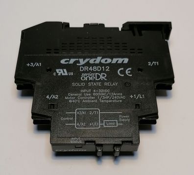Crydom DR48D12 Solid State Relais DIN Hutschiene 600VAC/12A | IN 4-32VDC