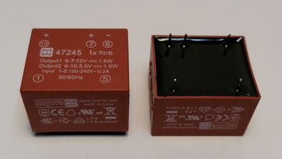 Printnetzteil SNT Modul MT47245 Myrra Primär 85-265VAC Sekundär 12/5,5V DC 130/300mA