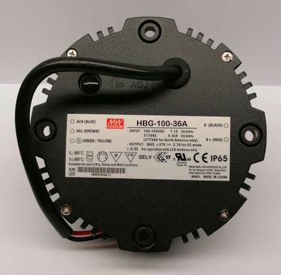 Mean Well HBG-100-36A LED Netzteil KSQ 97,2W 36V 2,7A CC einstellbar IP67