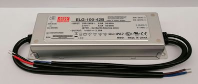 Mean Well ELG-100-42B LED Netzteil KSQ 96W 42V 2,28A CC+CV + 3in1 Dimm Funktion IP67