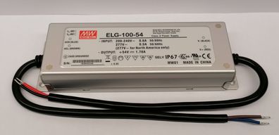 Mean Well ELG-100-54 LED Netzteil KSQ 96W 54V 1,78A CC+CV IP67