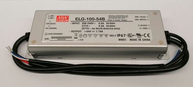 Mean Well ELG-100-54B LED Netzteil KSQ 96W 54V 1,78A CC+CV dimmbar IP67