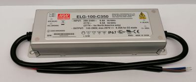 Mean Well ELG-100-C350 Led Netzteil KSQ 100W 143-286V 350mA CC IP67