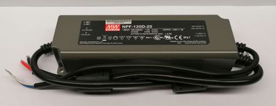 Mean Well NPF-120D-20 Led Netzteil KSQ 120W 20V 6A CV + CC dimmbar IP67