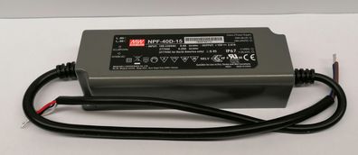 Mean Well NPF-40D-15 Led Netzteil KSQ 40W 15V 2,67A CV + CC dimmbar IP67