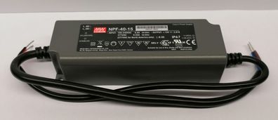 Mean Well NPF-40-15 Led Netzteil KSQ 40W 15V 2,67A CV + CC IP67