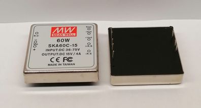 Mean Well SKA60C-15 DC/DC-Conv 36-75V: 15V 4A 60W