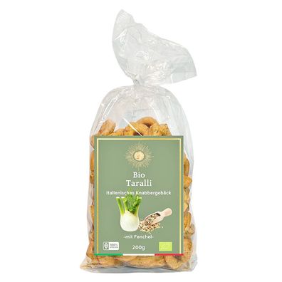 Italienisches Knabbergebäck Taralli mit Fenchel Bio