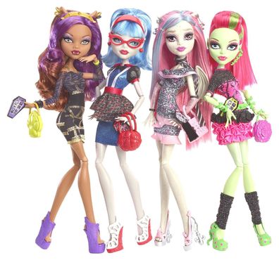 Mattel Monster High 2013 BBR96 4 Puppen OVP Ghoulia Clawdeen Venus Rochelle neu
