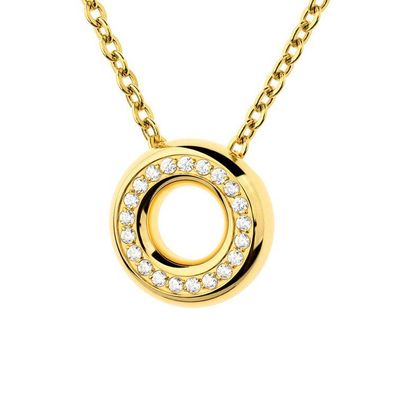 Anhänger - Edelstahl - Donat - Zirkonia
