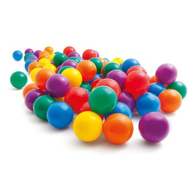 INTEX Fun Ballz 100 Stück 8cm Bälle mit Tragetasche – Spielspaß ab 2 Jahren