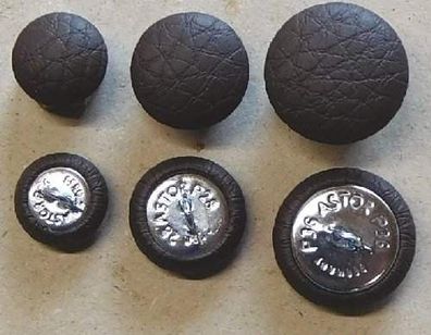 Polsterknöpfe mit Öse Kunstleder 204 Dunkelbraun