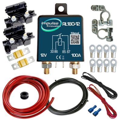 Zweitbatterieset | RL180-12 | Trennrelais 12V | 6m 16mm² Kabel