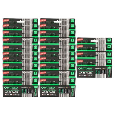 PATONA Premium 240x AA Batterien (24x10er) Pack 1,5V Alkaline