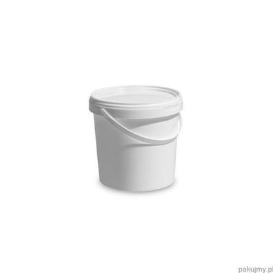 PP-Eimer 01500ml mit Deckel, rund, weiß, PZH-geprüft