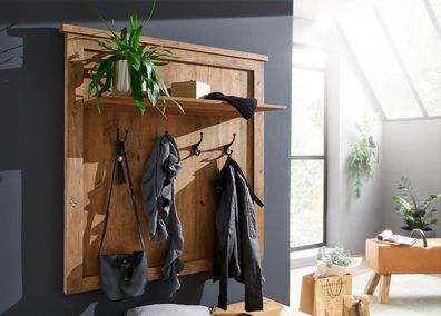 Wandgarderobe 115x115cm 'Railroad' Mango massiv