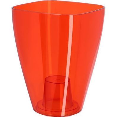 KADAX Blumentopf für Orchidee, 12 cm, eckig, Rot