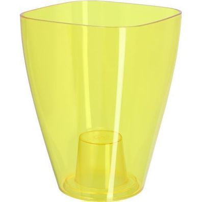 KADAX Blumentopf für Orchidee, 12 cm, eckig, Gelb