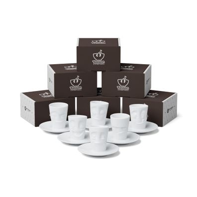 Fiftyeight Espressotassen Set 6-tlg. je 80 ml weiß Mokkatassen