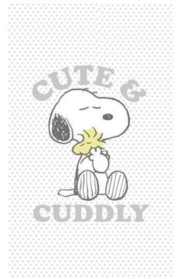 Peanuts Snoopy Handtuch Geschirrtuch Cute & Cuddly 50x30 cm - 100 % Baumwolle