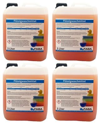 20 L Flüssigwaschmittel Konzentrat orange GRATIS Ausgießer 4 x 5 L