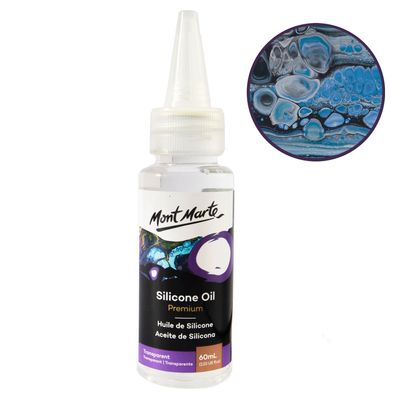 Mont Marte - Premium Silikonöl - 60ml, Malmittel für Acryl-Pouring, Zell-Effekte