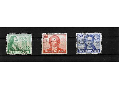 Berlin, gestempelt, MiNr. 61-63, Goethe
