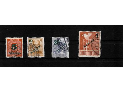 Berlin, gestempelt, MiNr. 64-67, Grünaufdruck
