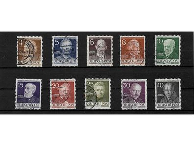 Berlin, gestempelt, MiNr. 91-100, Männer Geschichte Berlin (I)