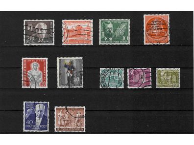 Berlin, gestempelt, Jahrgang 1954, MiNr. 115-125
