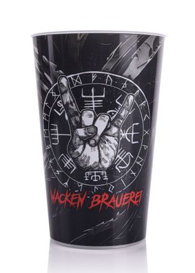 Wacken Brauerei Kunststoffbecher Vegvisir, 0,3l geeicht