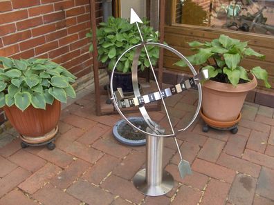 Edelstahl Sonnenuhr für Terrasse & Garten