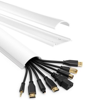 Hama PVC Kabelkanal 1m Kabelleiste Leitungskanal Kabel Kanal Wand Boden TV HiFi