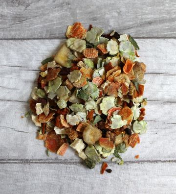Obst und Gemüse Mix Mischung 5kg - getreidefreie Flocke zur Fleischmahlzeit BARF Hund
