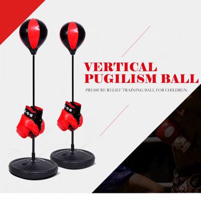 Einstellbare Höhe Kinder Punching Ball Tasche Speed Boxing Sport Set Kampfspiel