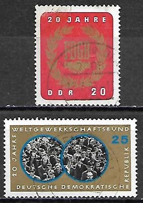 DDR gestempelt Michel-Nummer 1115-1116