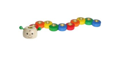 Hess Geburtstagsleuchter - Set Raupe aus Holz Länge ca. 33cm 15627