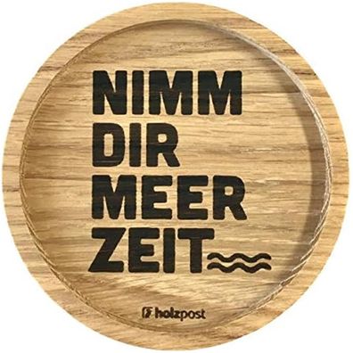 Untersetzer aus rustikaler Eiche "Meer Zeit"