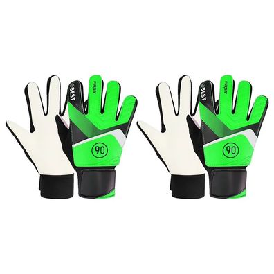 2 Paar Kinder-Fußball-Torwarthandschuhe, Atmungsaktive Fußball-Trainingshandschuh