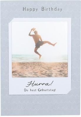 3D Polaroid Klappkarte - Happy Birthday Hurra! Du hast Geburtstag