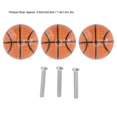 3Er-Set Basketballschrank, Küche, Zuhause, Knöpfe, Kugeltyp, Einloch-Schublade
