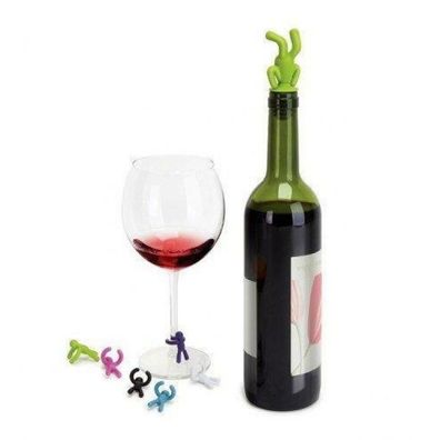 Umbra Drinking Buddy Charms & Topper, Weinstopper, 1021407-022 1 Set
