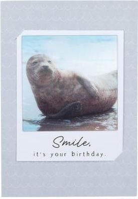 3D Polaroid Klappkarte - Happy Birthday - Smile, it´s your birthday