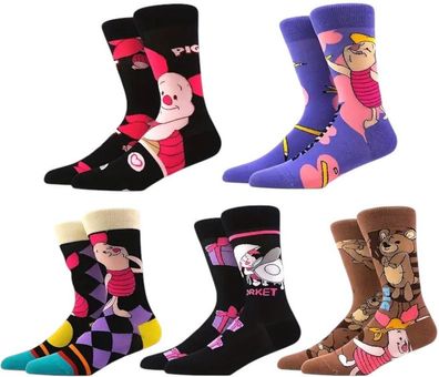 Disney Ferkel Socken - 5er-Pack Piglet Cartoon-Socken