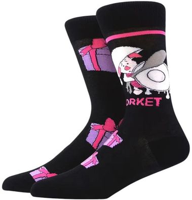 Ferkel Socken - 3/4-Disney-Socken mit Piglet in Rosa & Lila