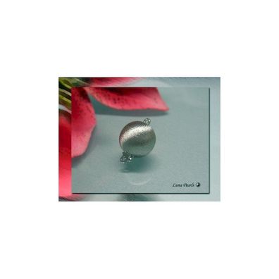 Luna-Pearls 12mm Kugelschließe 925/- Sterlingsilber mattiert