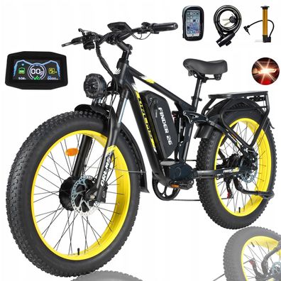 3000W 52V25AH 62KM/H Elektrofahrrad FINDER 26 Doppelter Motor 26 Zoll Hydraulikbremse