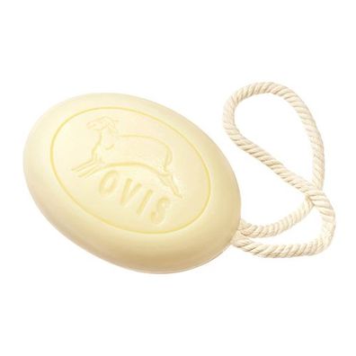 Ovis Schafmilchseife Wiesenduft mit Kordel, 100% Bio, für die tägliche Dusche, oval,