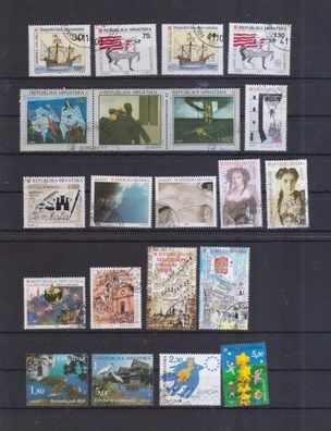 Kroatien gestempelt Europa Marken aus den Jahren 1990-2000 siehe Bild